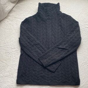 Garnet Hill Charcoal cashmere Knit Sweater size XS